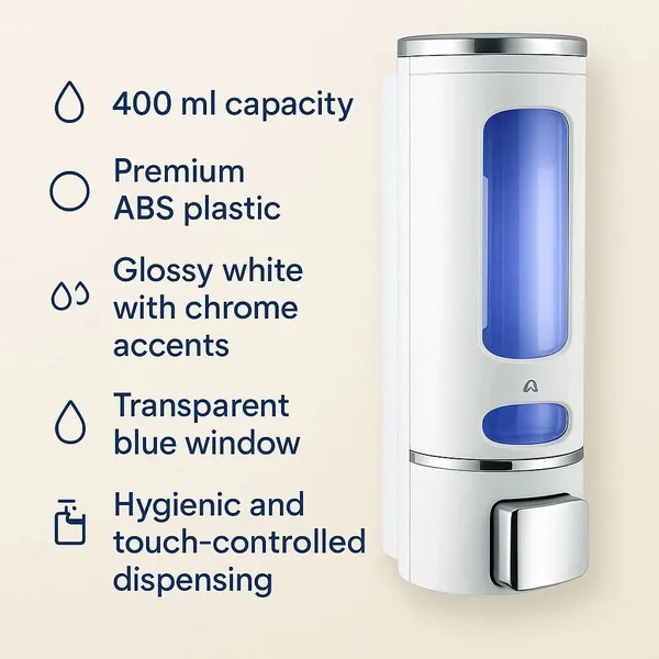 ABS_Liquid_Soap_Dispenser_400ml_Capacity,_Wall_Mount_Liquid_Soap_Holder_for_Bathroom,_Kitchen_&_Wash_Basin,_Easy_Refill_Design_(Pack_of_1)