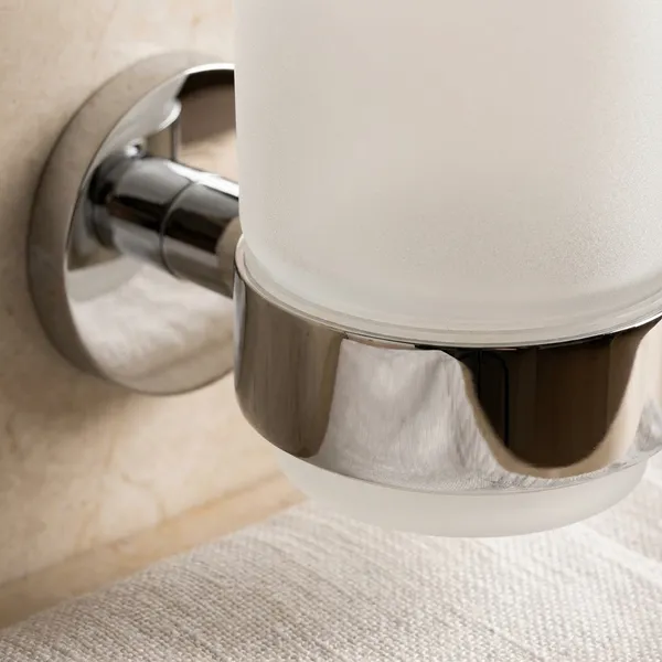 Brass_Toothbrush_&_Toothpaste_Holder_Wall_Mount_with_Frosted_Glass_Tumbler_(Pack_of_1)_
