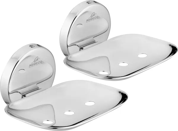 Stainless_Steel_Nova_Soap_Dish_(Pack_of_2)_Wall_Mounted,_Rustproof_Soap_Holder_for_Bathroom_with_Drain_Design_