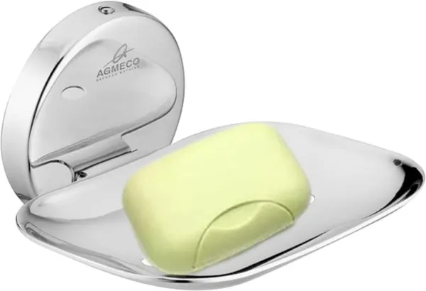 Stainless_Steel_Nova_Soap_Dish_(Pack_of_1),_Wall_Mounted_Soap_Dish_with_Quick_Drain_Design_&_Heavy_Duty_Build_