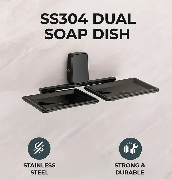 Fortte_Stainless_Steel_Black_Dual_Soap_Dish_Wall_Mounted_Bathroom_Soap_Holder_for_Double_Soap_Storage_with_Strong_Build_(Pack_of_1)
