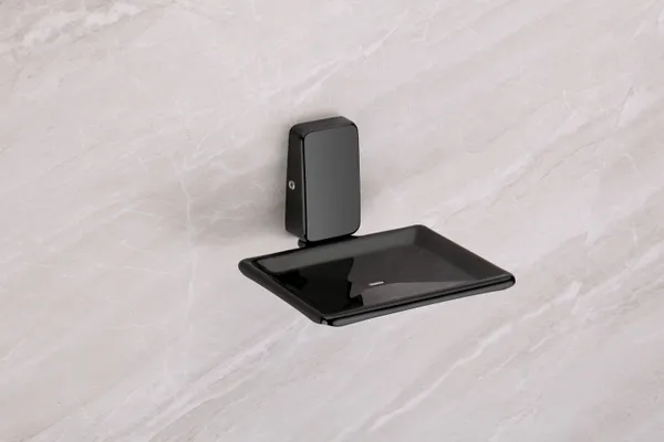 Fortte_Black_Modern_Soap_Dish_Holder_Anti_Slip_Water_Drain_Pack_Of_1