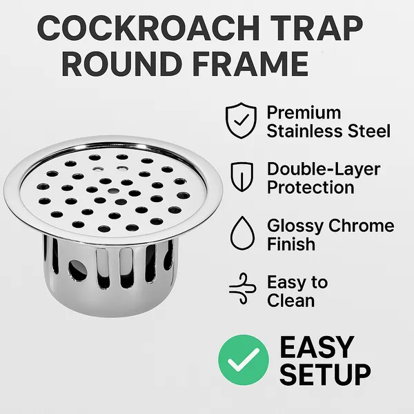 Stainless_Steel_Cockroach_Trap_Round_Frame_5_Inch_Floor_Drain_Cover