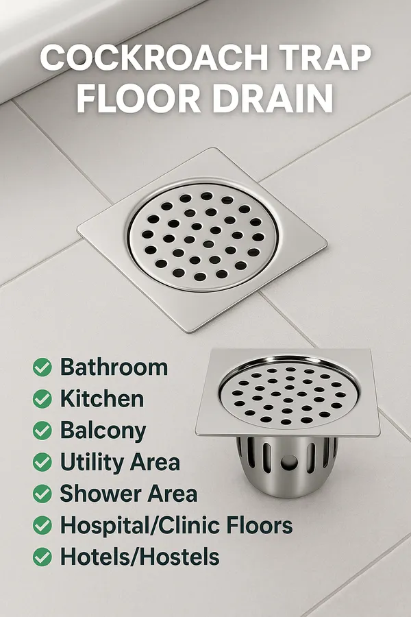 Stainless_Steel_Cockroach_Trap_Square_Frame_5_Inch_Floor_Drain_Cover_Anti-Insect,_Anti-Odour,_Rust_Resistant