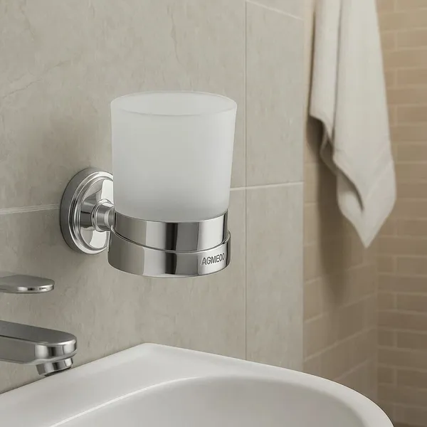 Silver_Tumbler_Holder_With_Glass_Tumbler_Brass_Toothbrush_Holder_Pack_Of_1