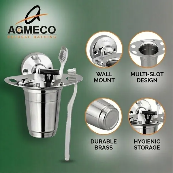 Brass_Tumbler_Holder_Wall_Mount_for_Bathroom,_Ideal_for_Razor,_Toothbrush_&_Tootpaste_Storage,_Pack_of_1