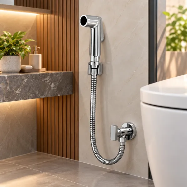 ABS_Health_Faucet_Round_with_1_mtr_SS-CP_Anti_Twisting_Tube_(Extendable_up_to_1.2_mtr)_and_Brass_Wall_Mounting_Bracket_/_Holder