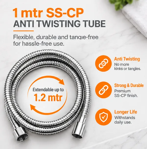 ABS_Health_Faucet_Super_Conti_with_1_mtr_SS-CP_Anti_Twisting_Tube_(Extendable_up_to_1.2_mtr)_and_ABS_Wall_Mounting_Bracket_/_Holder