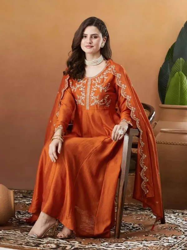 Womens_New_Fancy_Rust_Orange_Embroidered_Anarkali_Kurta_Set