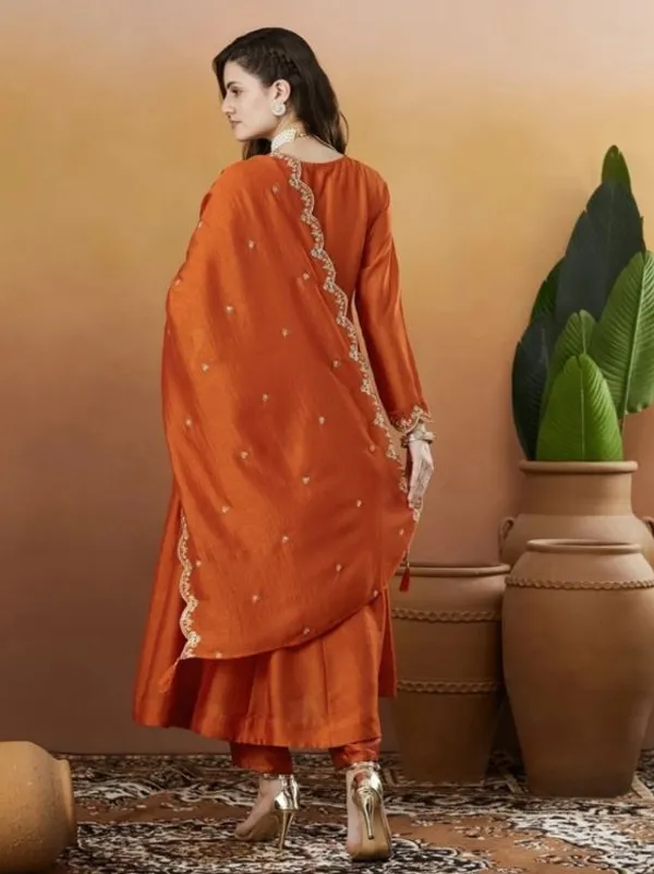 Womens_New_Fancy_Rust_Orange_Embroidered_Anarkali_Kurta_Set