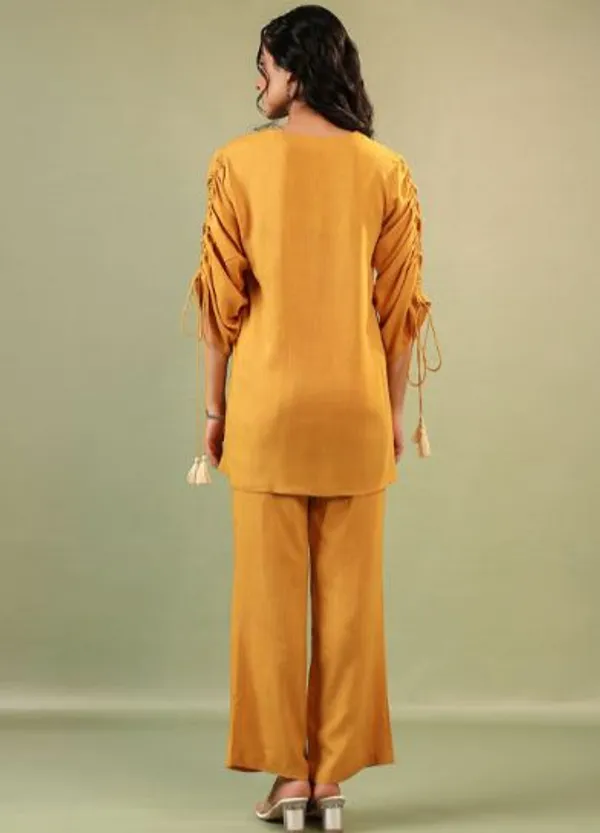 Womens_New_Stylish_Mustard_Yellow_Embroidered_Kurta_&_Pant_Co-ord_Set