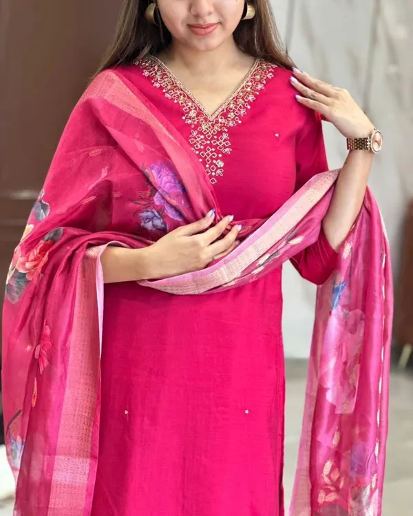 Pink_Rayon_Embroidered_Kurta_Set_For_Women_And_Girls