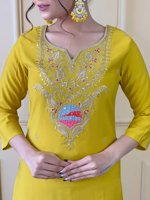 Yellow_Viscose_Embroidered_Kurta_Pant_Dupatta_Set_For_Women_And_Girls