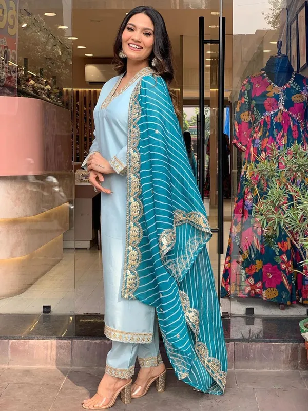 Blue_Viscose_Silk_Blend_Embroidered_Kurta_Pant_Dupatta_Set_For_Women_And_Girls