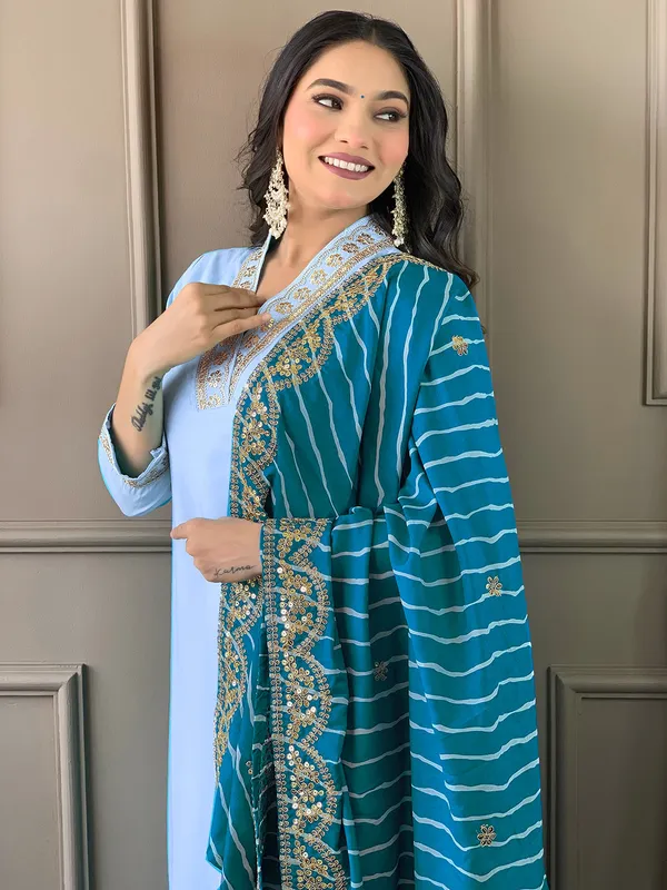 Blue_Viscose_Silk_Blend_Embroidered_Kurta_Pant_Dupatta_Set_For_Women_And_Girls