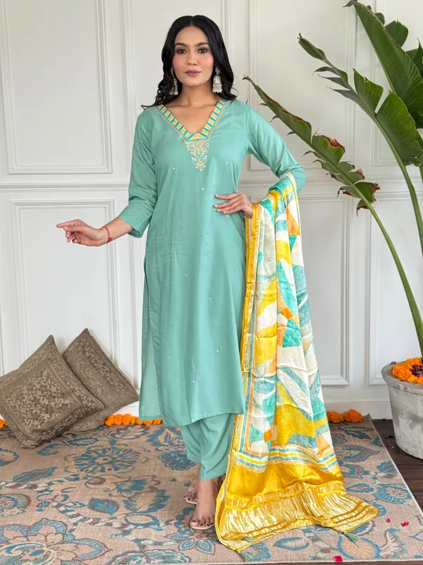 Light_Blue_Viscose_Embroidered_Kurta_Pant_Dupatta_Set_For_Women_And_Girls