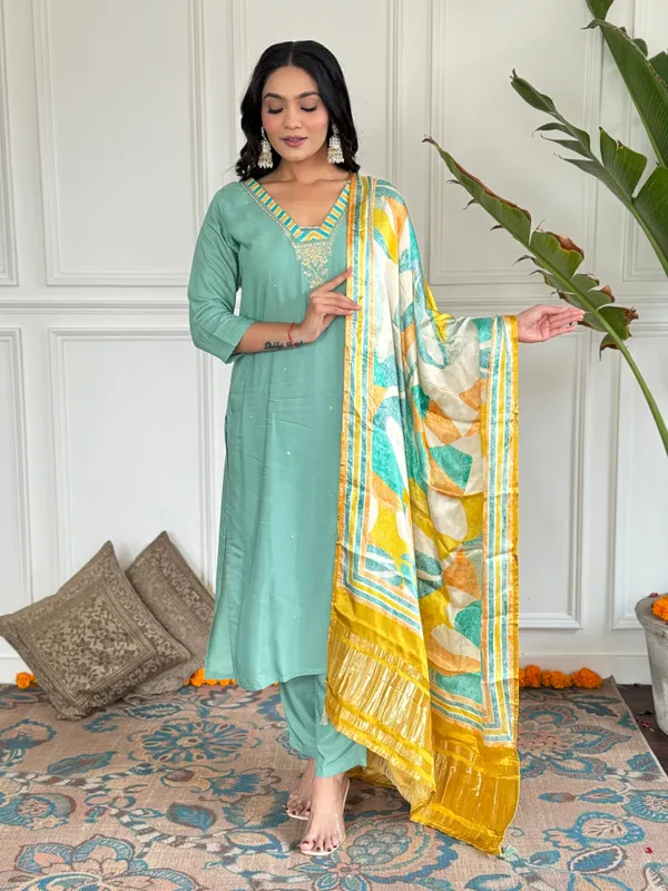 Light_Blue_Viscose_Embroidered_Kurta_Pant_Dupatta_Set_For_Women_And_Girls