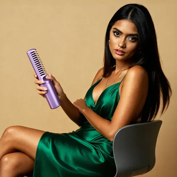 Lavender_Portable_Rechargeable_Hair_Straightening_Comb