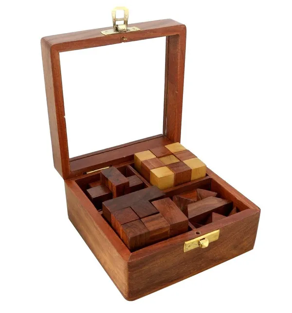 The_4-in-1_Wooden_Brain_Teaser_Puzzle_Set