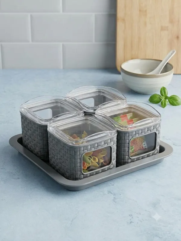 Plastic_Woven_Pattern_4_Piece_Dry_Fruit_Storage_Box_Set