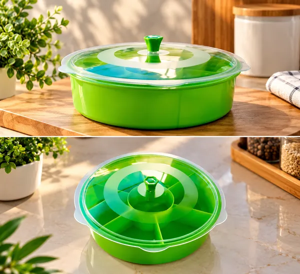 Green_Plastic_Compartment_Food_Storage_Container