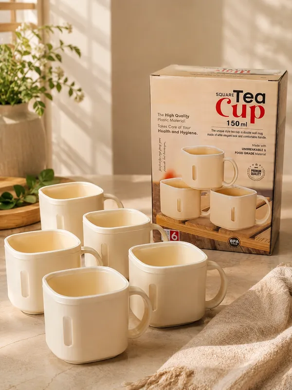 Plastic_Solid_Square_Tea_Cup_Set_Of_6