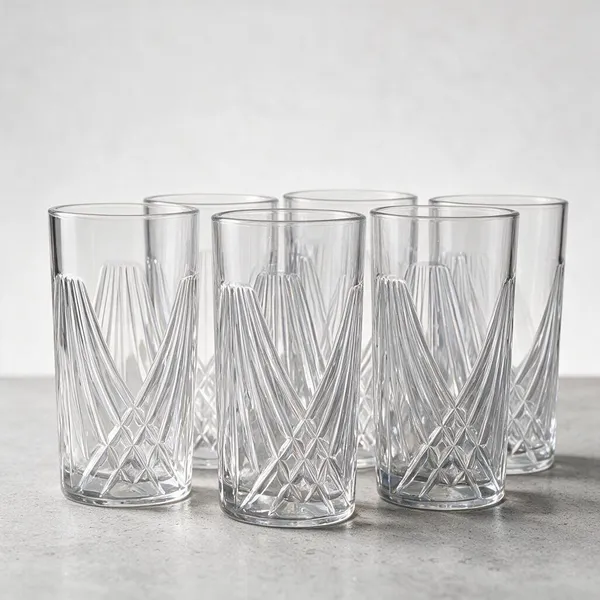 Plastic_Modern_Geometric_Pattern_Tumbler_Set_Of_6