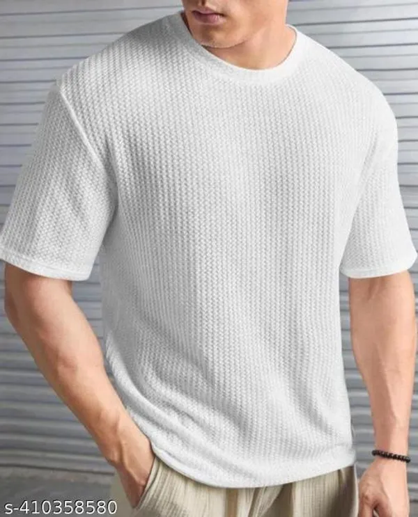 White_Cotton_Blend_Premium_Printed_Typography_Round_Neck_T_Shirt_For_Men