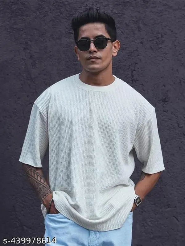 Green_And_White_Cotton_Blend_Premium_Stripes_Half_Sleeve_T_Shirt_For_Men