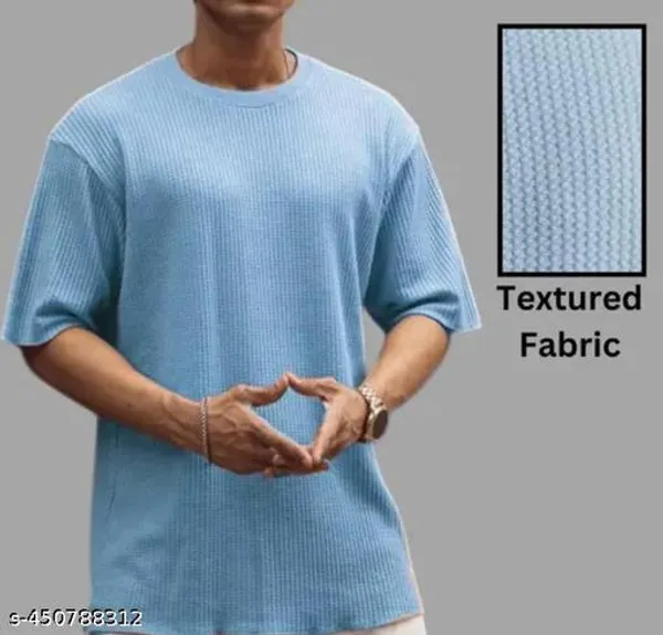 Pink_And_Sky_Blue_Cotton_Blend_Premium_Stripes_Half_Sleeve_T_Shirt_For_Men