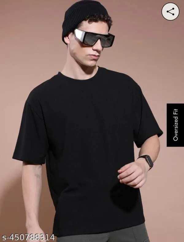 Black_Cotton_Blend_Premium_Stripes_Half_Sleeve_T_Shirt_For_Men