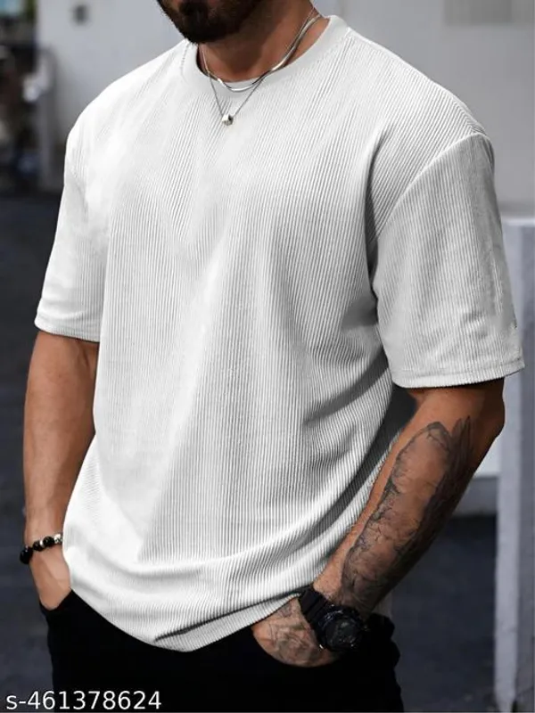 White_Cotton_Blend_Premium_T_Shirt_For_Men