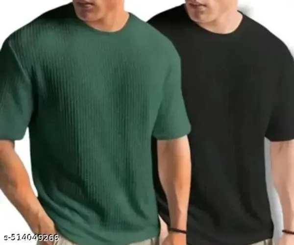 Green_Cotton_Blend_Premium_Stripes_Half_Sleeve_T_Shirt_For_Men