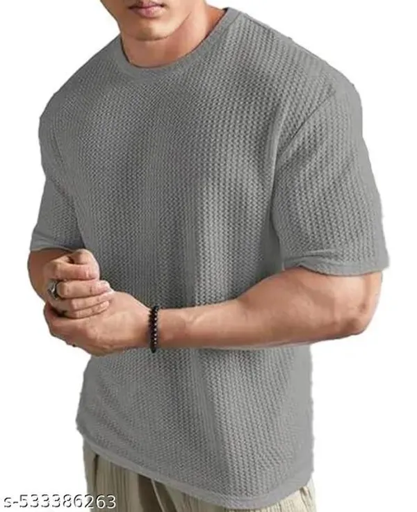 Grey_Cotton_Blend_Premium_T_Shirt_For_Men