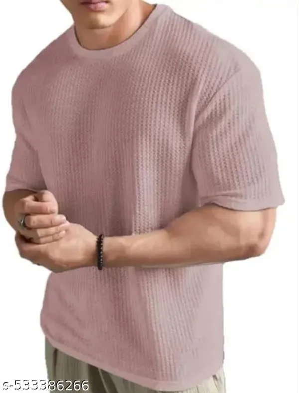 Peach_Cotton_Blend_Premium_T_Shirt_For_Men