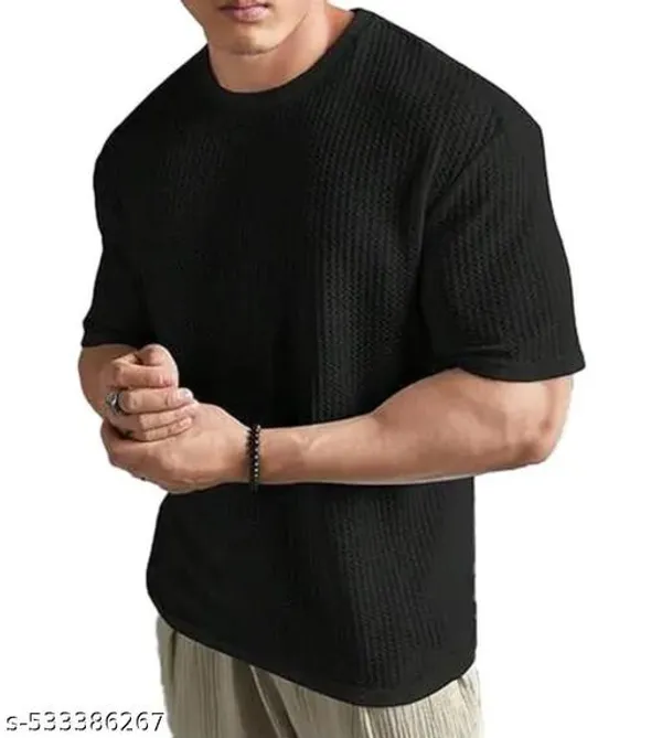 Black_Cotton_Blend_Premium_T_Shirt_For_Men