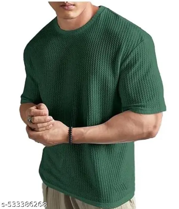 Green_Cotton_Blend_Premium_T_Shirt_For_Men
