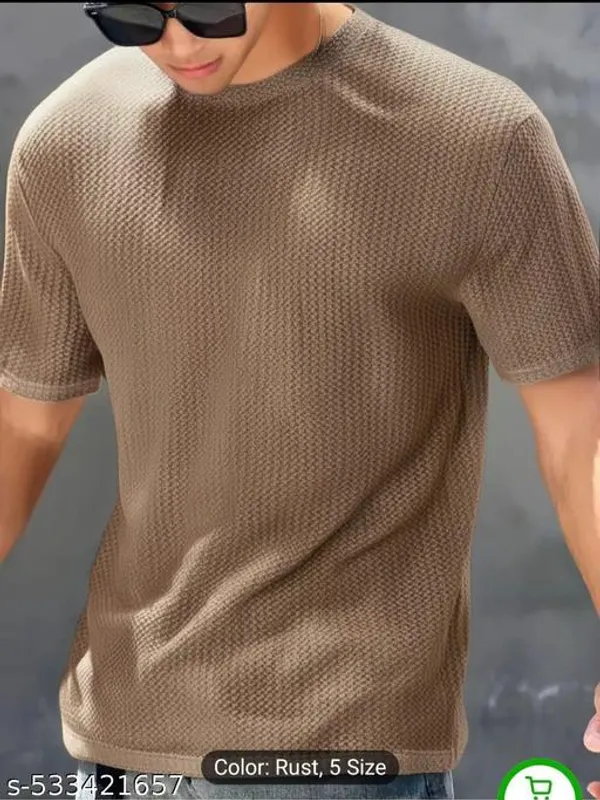 Brown_Cotton_Blend_Premium_T_Shirt_For_Men