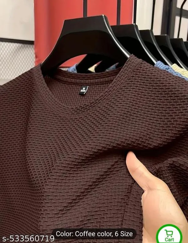 Brown_Cotton_Blend_Premium_T_Shirt_For_Men