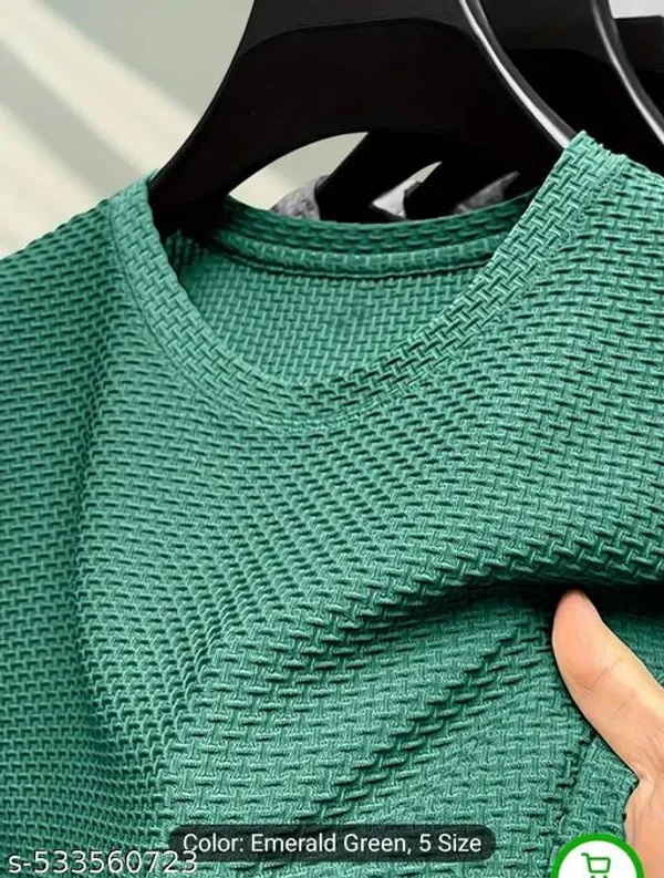 Green_Cotton_Blend_Premium_T_Shirt_For_Men
