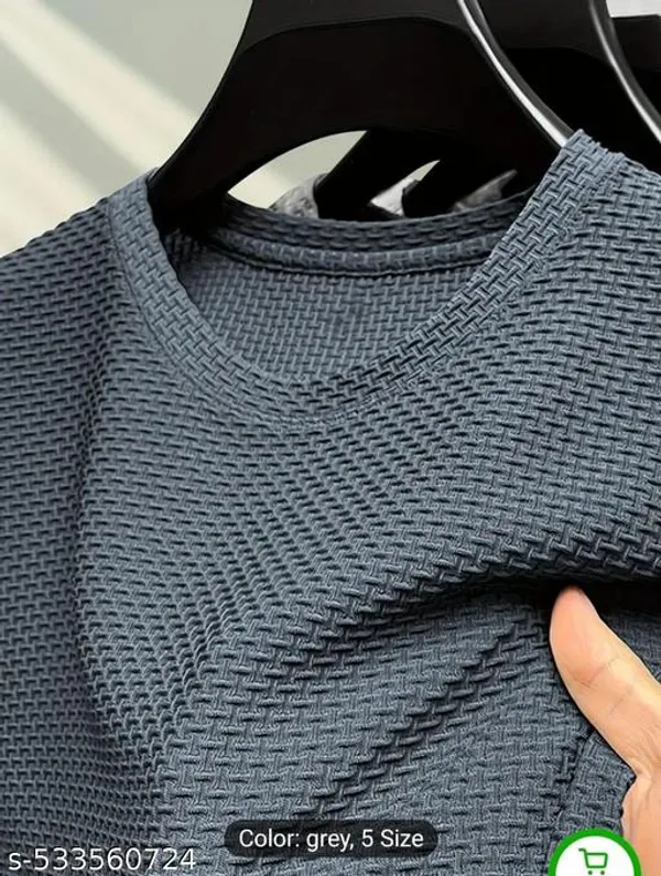 Grey_Cotton_Blend_Premium_T_Shirt_For_Men