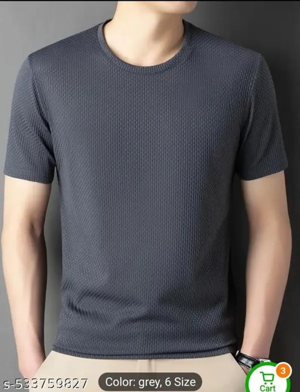 Grey_Cotton_Blend_Premium_T_Shirt_For_Men