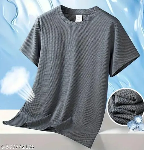 Grey_Cotton_Blend_Premium_T_Shirt_For_Men