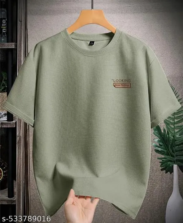 Green_Cotton_Blend_Premium_T_Shirt_For_Men