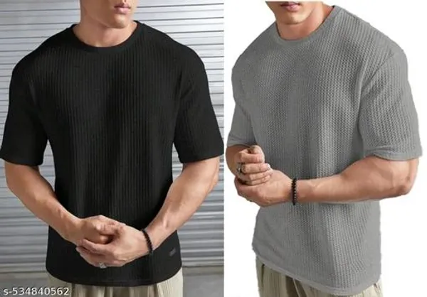 Black_And_Grey_Cotton_Blend_Premium_T_Shirt_For_Men