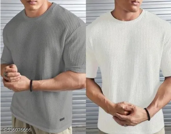 Grey_And_White_Cotton_Blend_Premium_T_Shirt_For_Men
