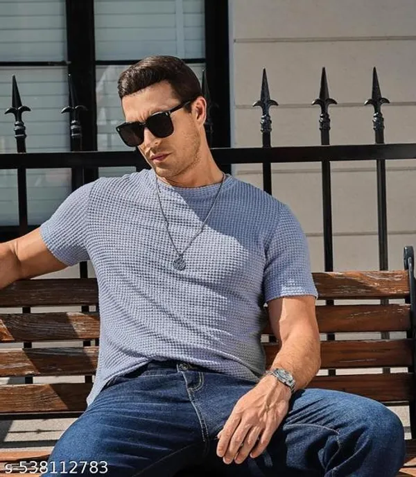 Grey_Cotton_Blend_Premium_T_Shirt_For_Men
