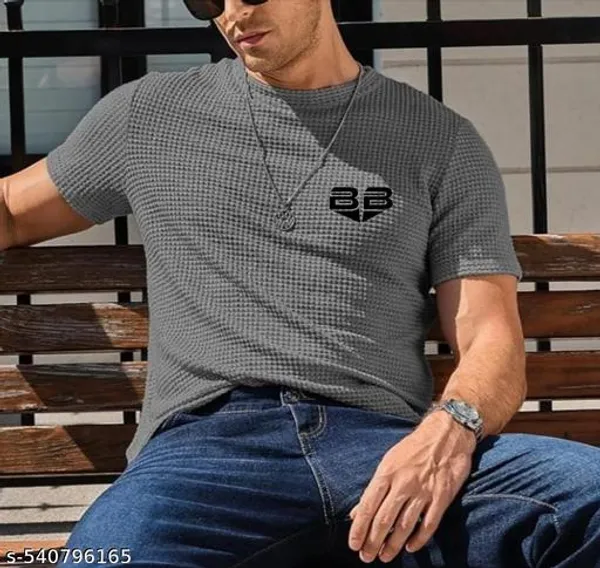 Grey_Cotton_Blend_Premium_T_Shirt_For_Men
