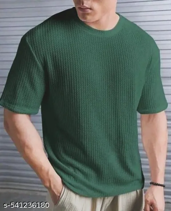 Green_Cotton_Blend_Premium_T_Shirt_For_Men