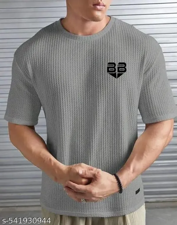 Grey_Cotton_Blend_Premium_T_Shirt_For_Men